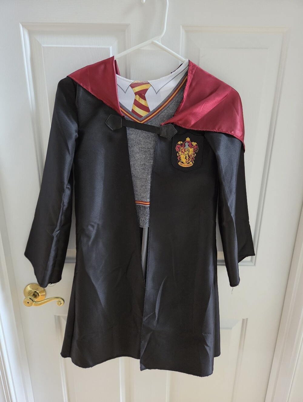 Harry Potter Hermoine One Piece Dress & Cape Costume With Wig Girls Size 7/8